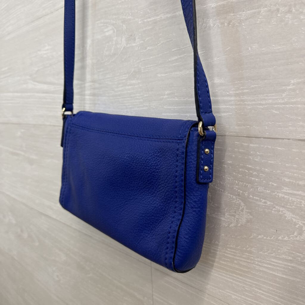 Kate Spade Blue Leather Cobble Mini Carson Crossbody Purse