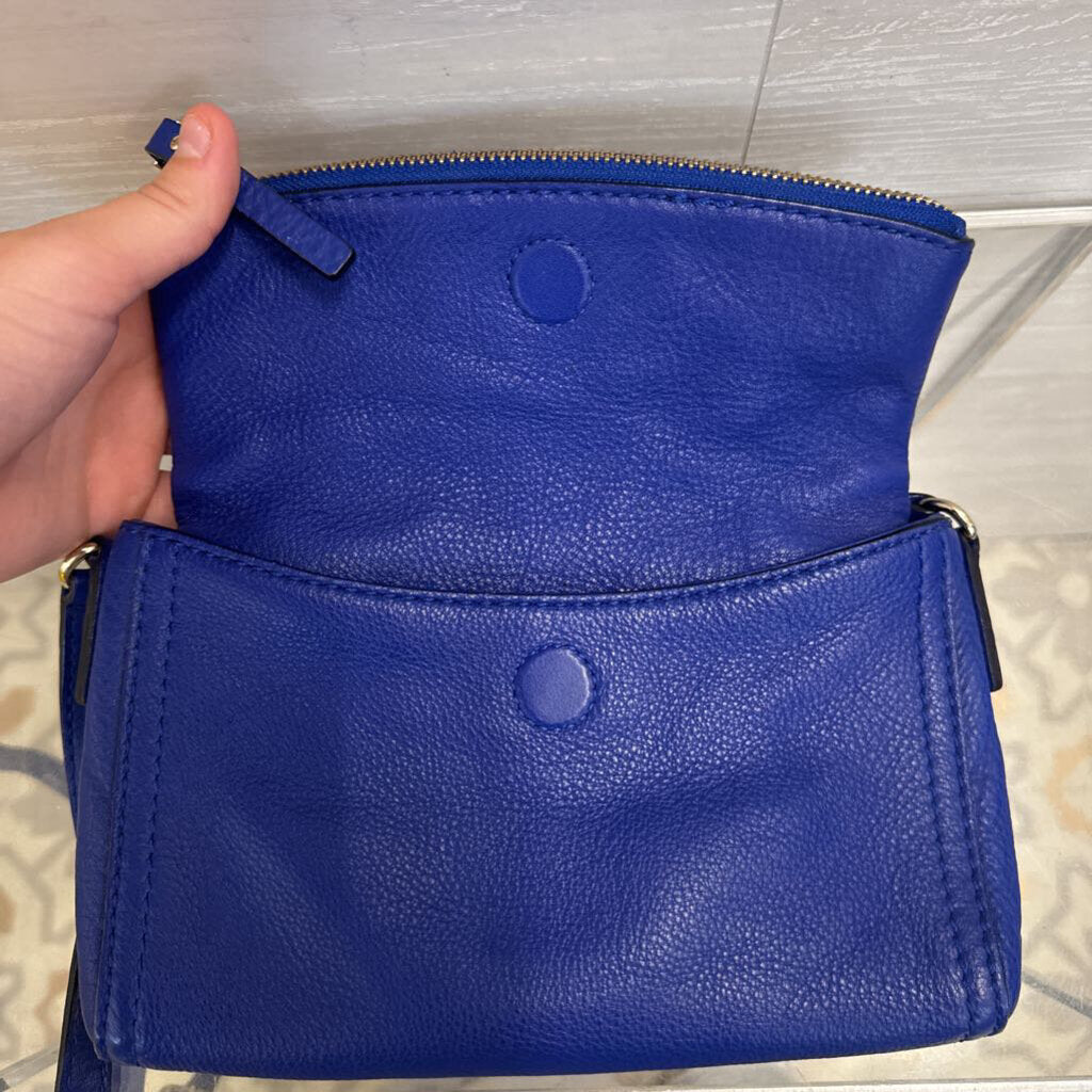 Kate Spade Blue Leather Cobble Mini Carson Crossbody Purse