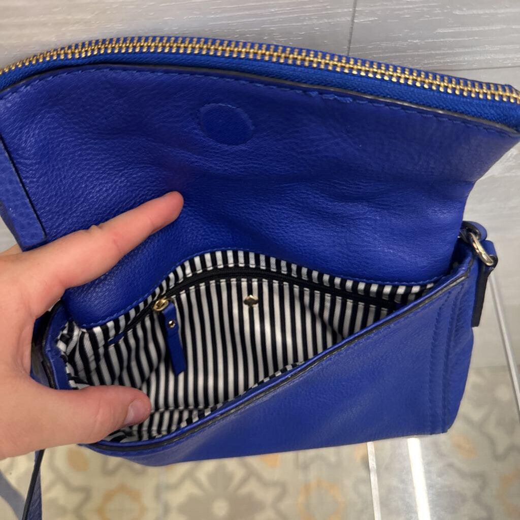 Kate Spade Blue Leather Cobble Mini Carson Crossbody Purse