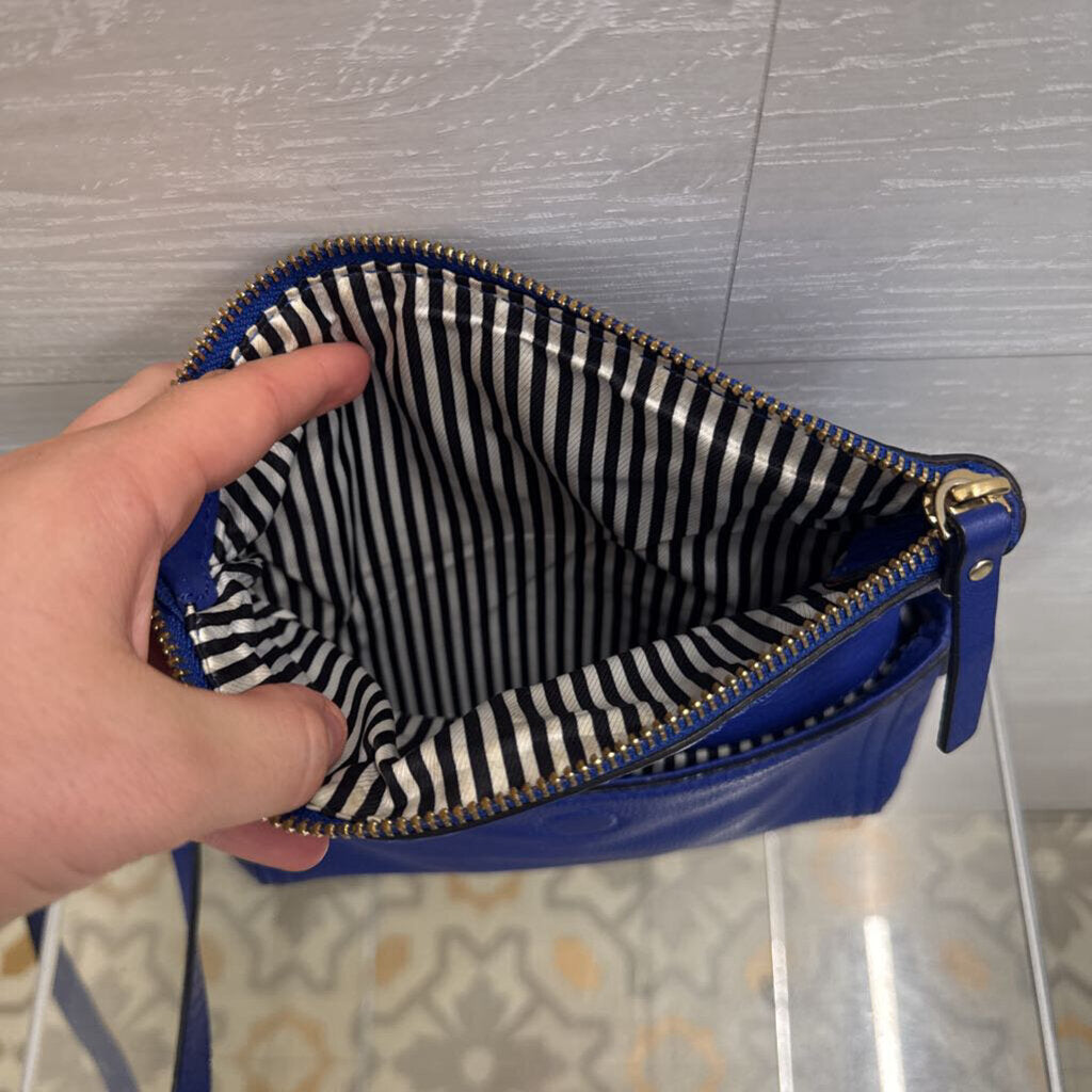 Kate Spade Blue Leather Cobble Mini Carson Crossbody Purse