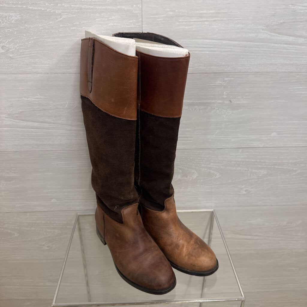 Steve Madden Brown Leather/ Suede Ritte Tall Riding Boots 7