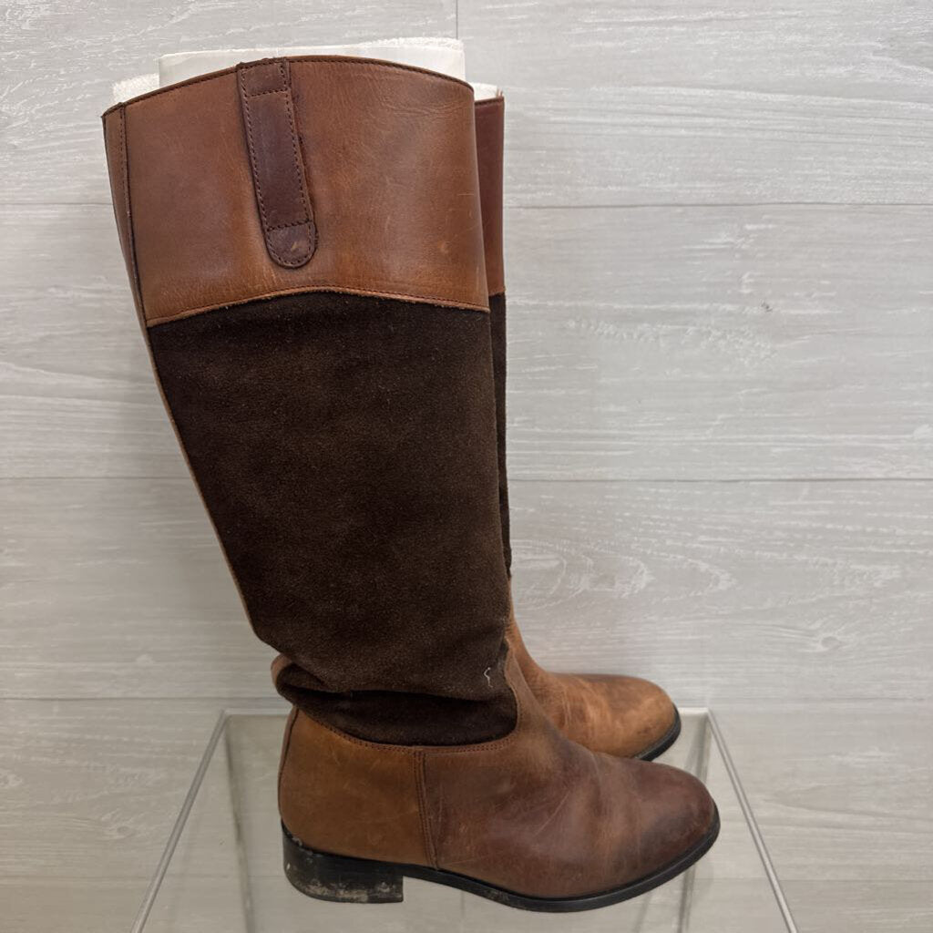 Steve Madden Brown Leather/ Suede Ritte Tall Riding Boots 7