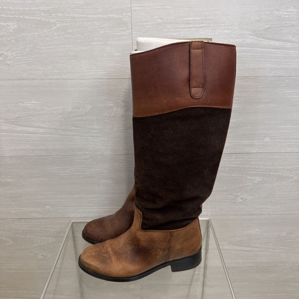Steve Madden Brown Leather/ Suede Ritte Tall Riding Boots 7