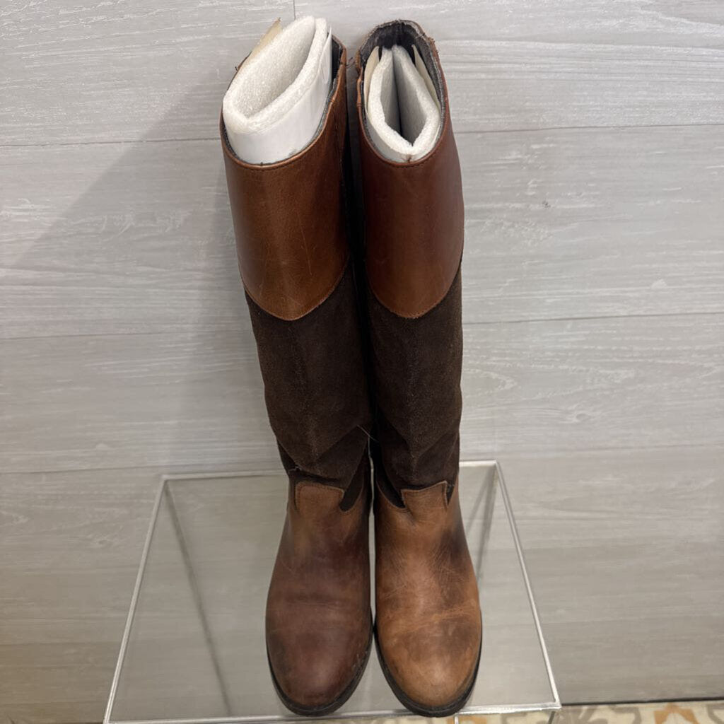 Steve Madden Brown Leather/ Suede Ritte Tall Riding Boots 7