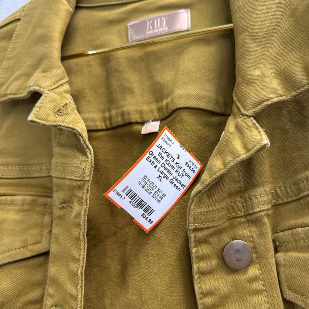 KUT Green Denim Jacket Extra Large