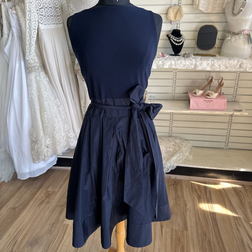 Ralph Lauren Navy Sleeveless Short Formal Dress 16