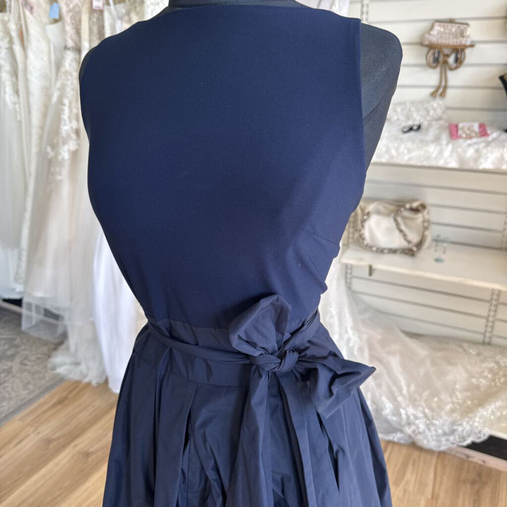 Ralph Lauren Navy Sleeveless Short Formal Dress 16