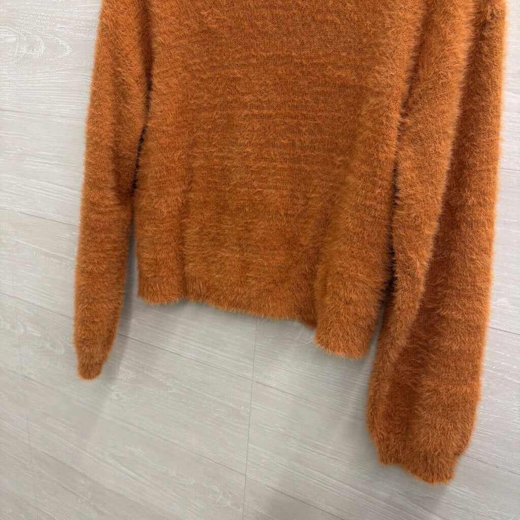 Art Class Orange Soft Fuzzy Knit Cropped Cardigan Sweater XXL