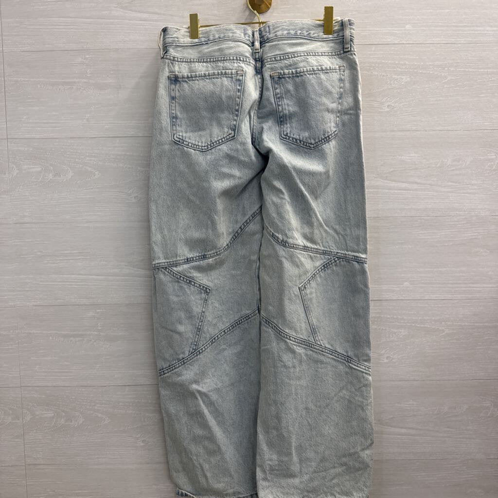 Demetria for Aeropostale Light Wash Wide Leg Jeans 2 Short