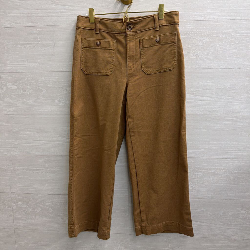 Loft Brown The Palmer Wide Leg Pants 6 Petite