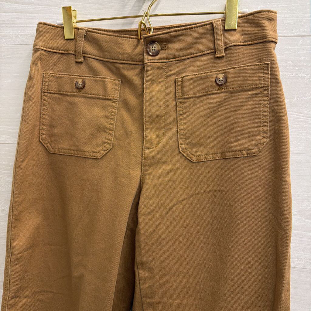 Loft Brown The Palmer Wide Leg Pants 6 Petite