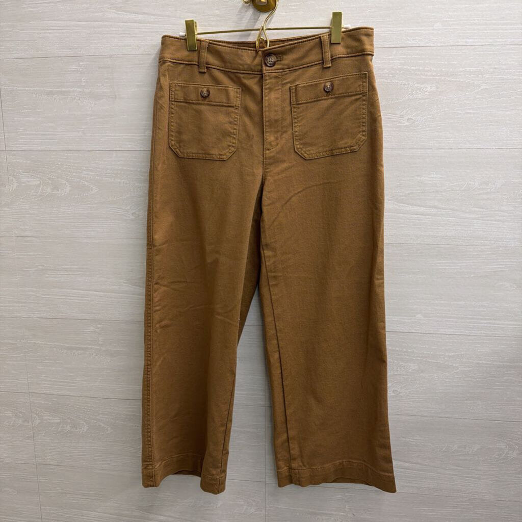 Loft Brown The Palmer Wide Leg Pants 6 Petite