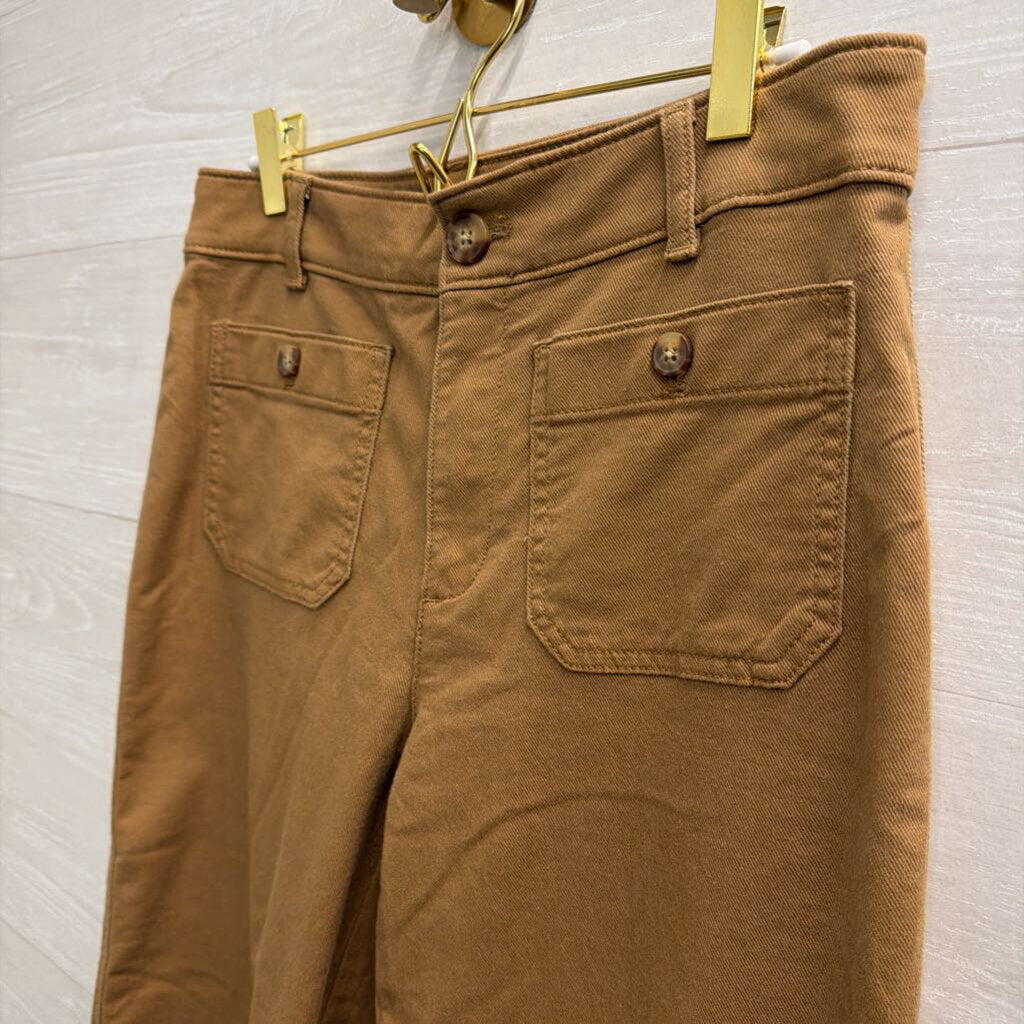 Loft Brown The Palmer Wide Leg Pants 6 Petite
