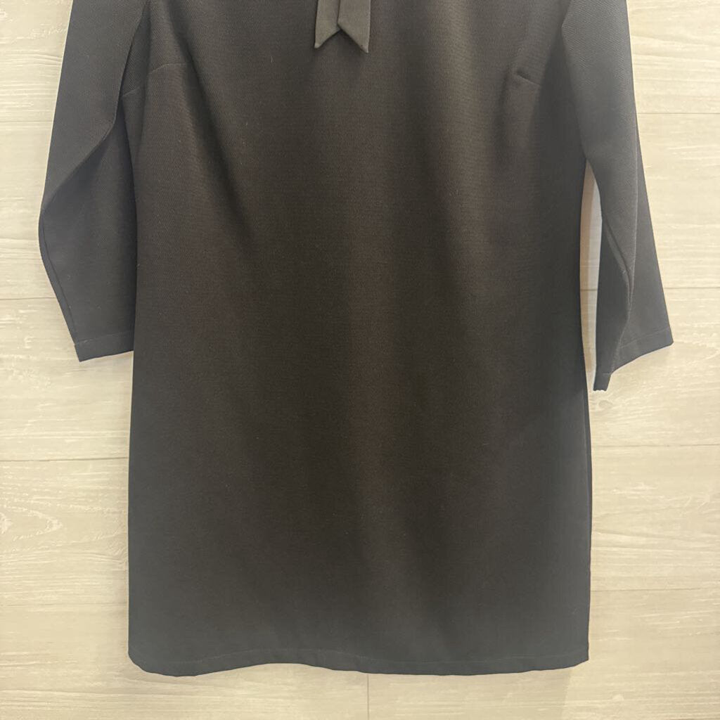 English Factory Black/ Blue Pearl Collar Long Sleeve Dress Large
