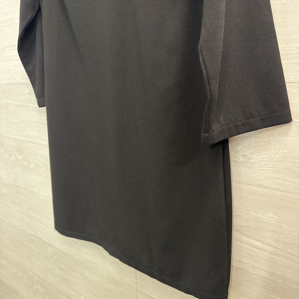 English Factory Black/ Blue Pearl Collar Long Sleeve Dress Large
