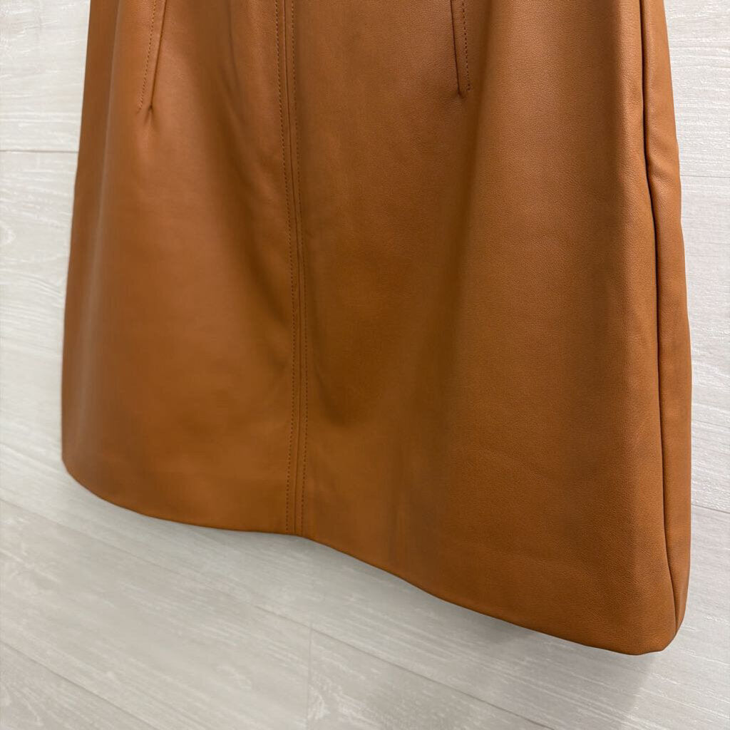 H&M Brown Faux Leather Mini Skirt 6