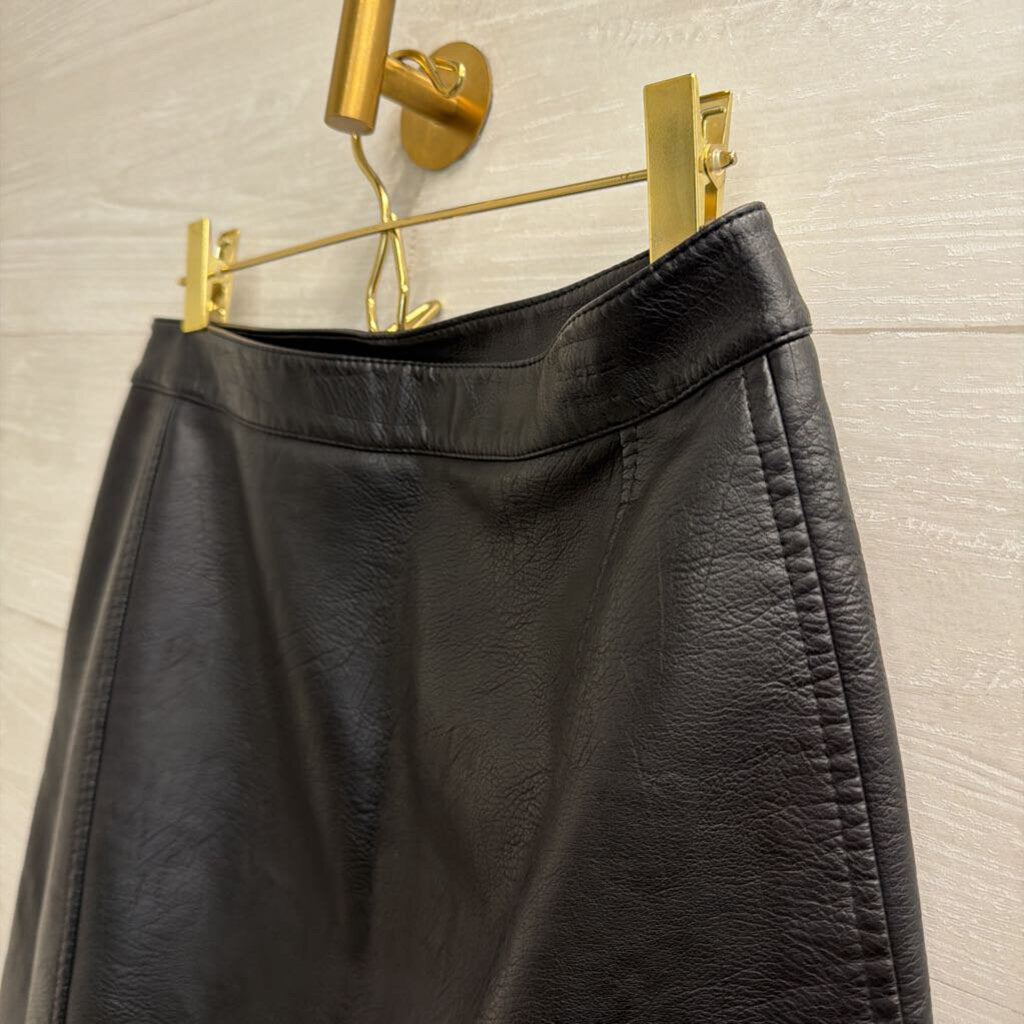 Zara Black Faux Leather Mini Skirt Medium