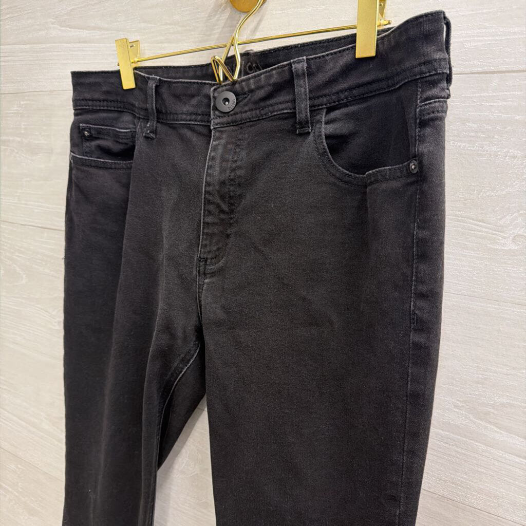 DL1961 Black Denim Florence Studded Hem Pants 31