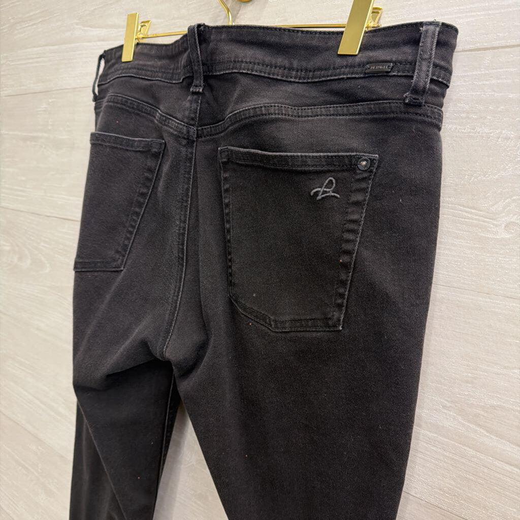 DL1961 Black Denim Florence Studded Hem Pants 31