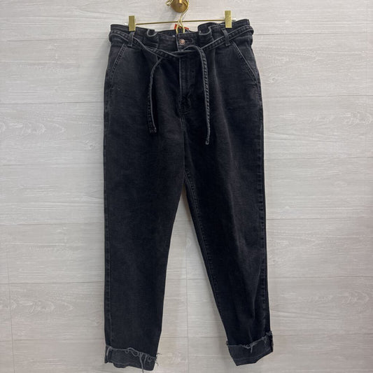 Hollister Black Denim Ultra High Rise Mom Jeans 29