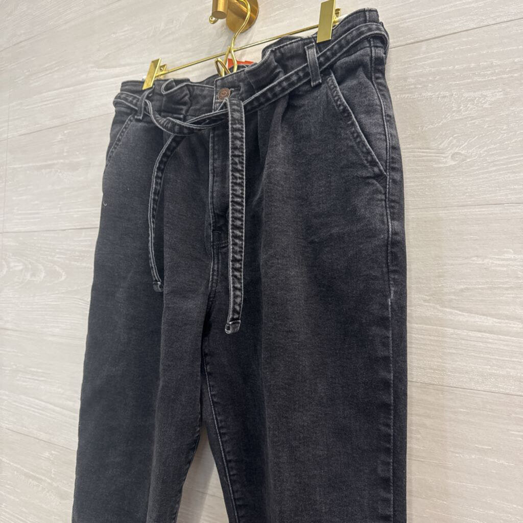 Hollister Black Denim Ultra High Rise Mom Jeans 29