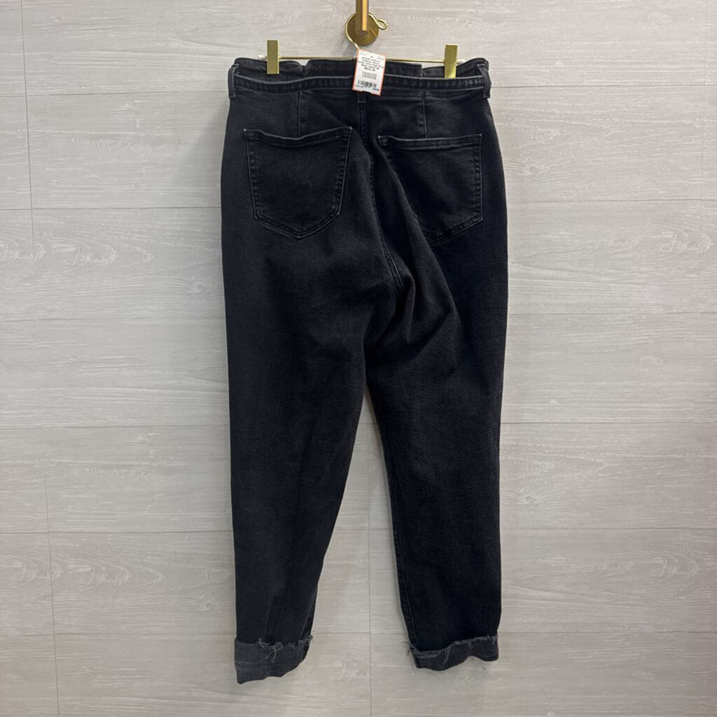 Hollister Black Denim Ultra High Rise Mom Jeans 29