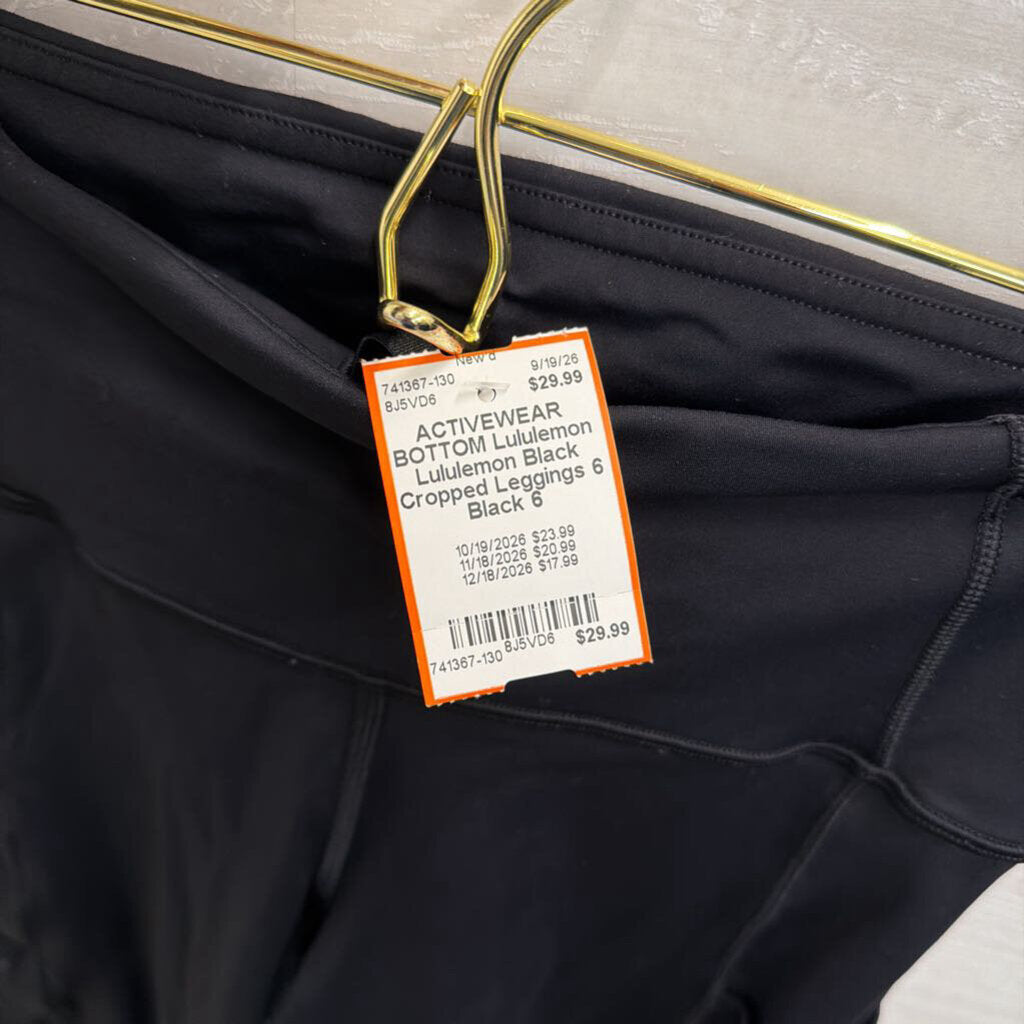 Lululemon Black Cropped Leggings 6
