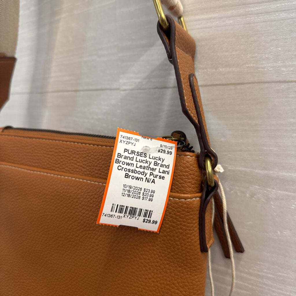 Lucky Brand Brown Leather Lani Crossbody Purse