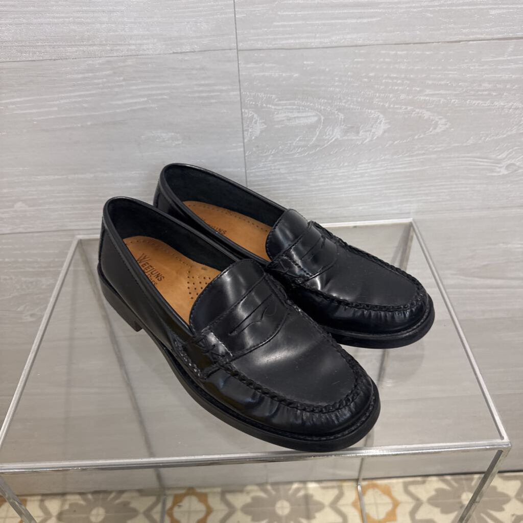 Weejuns Bass Black Leather Penny Loafers 8.5