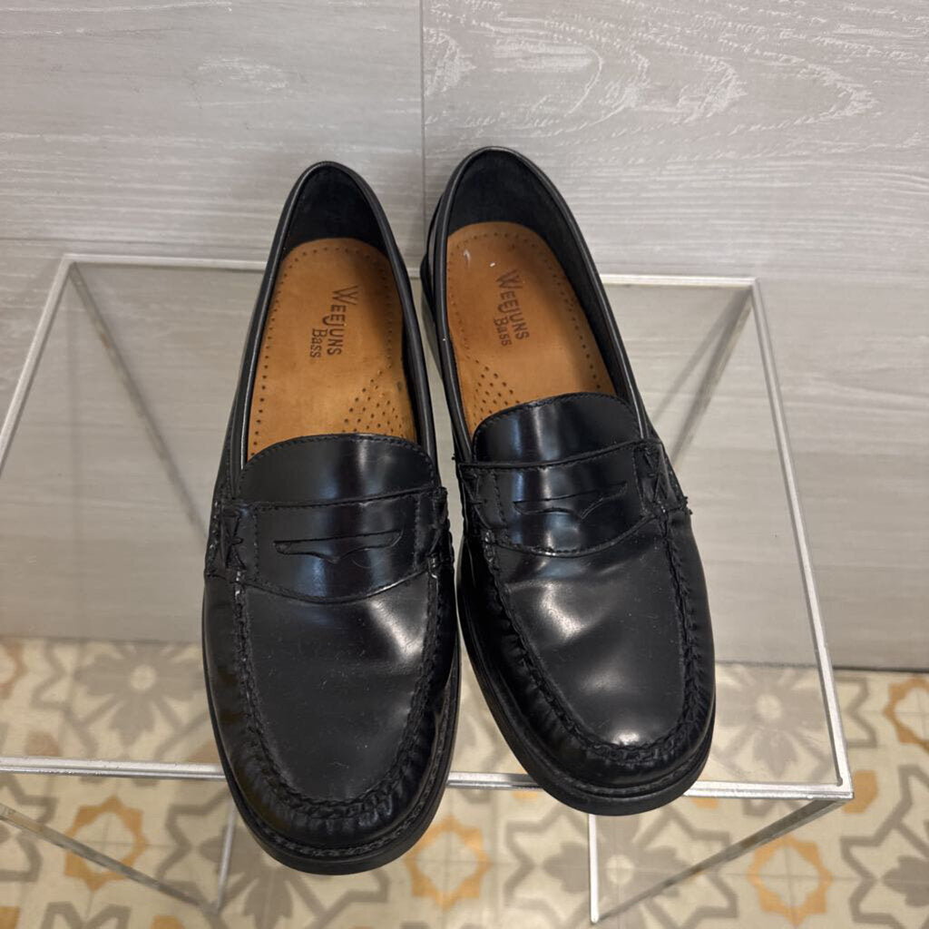 Weejuns Bass Black Leather Penny Loafers 8.5