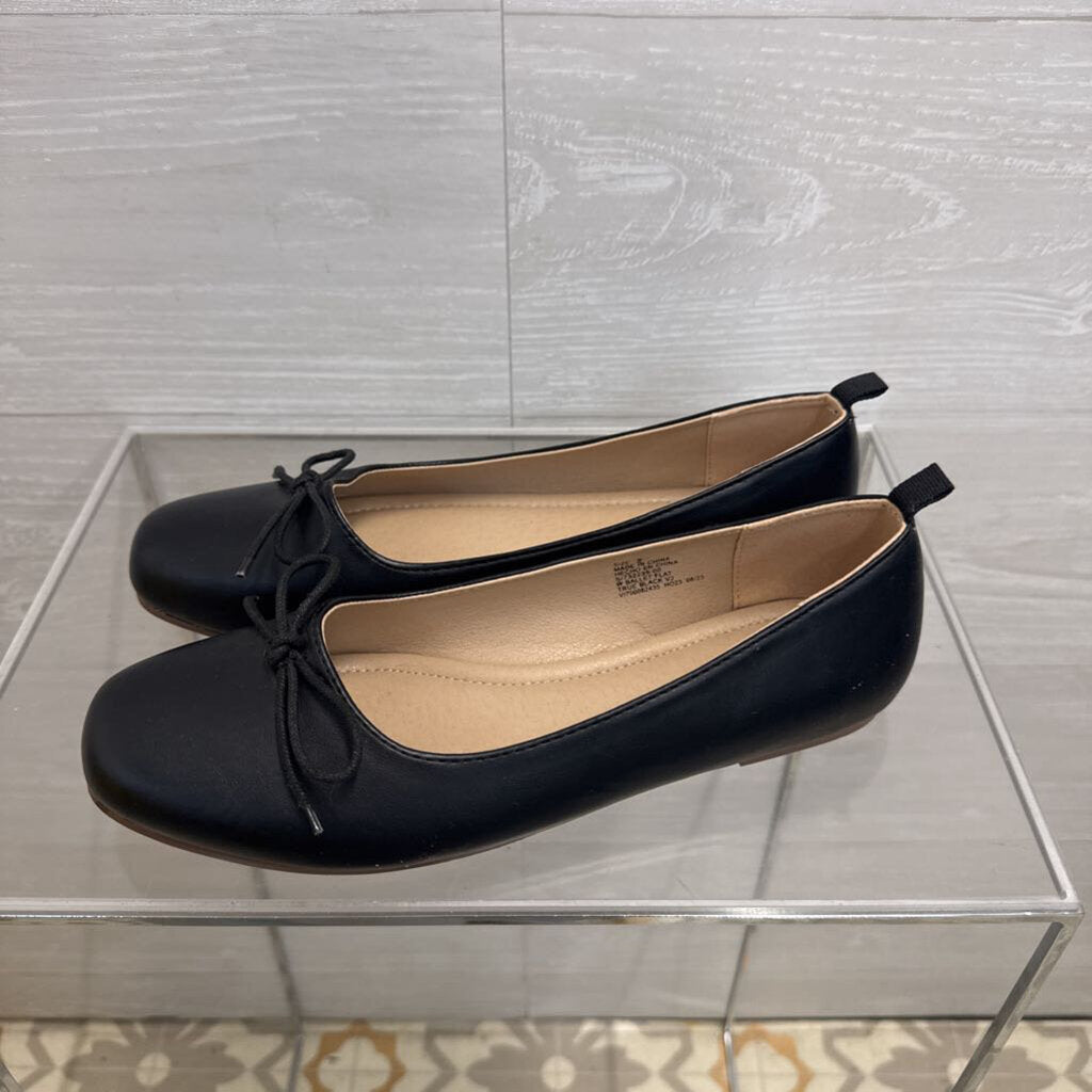 Gap Black Leather Slip On Ballet Flats 9