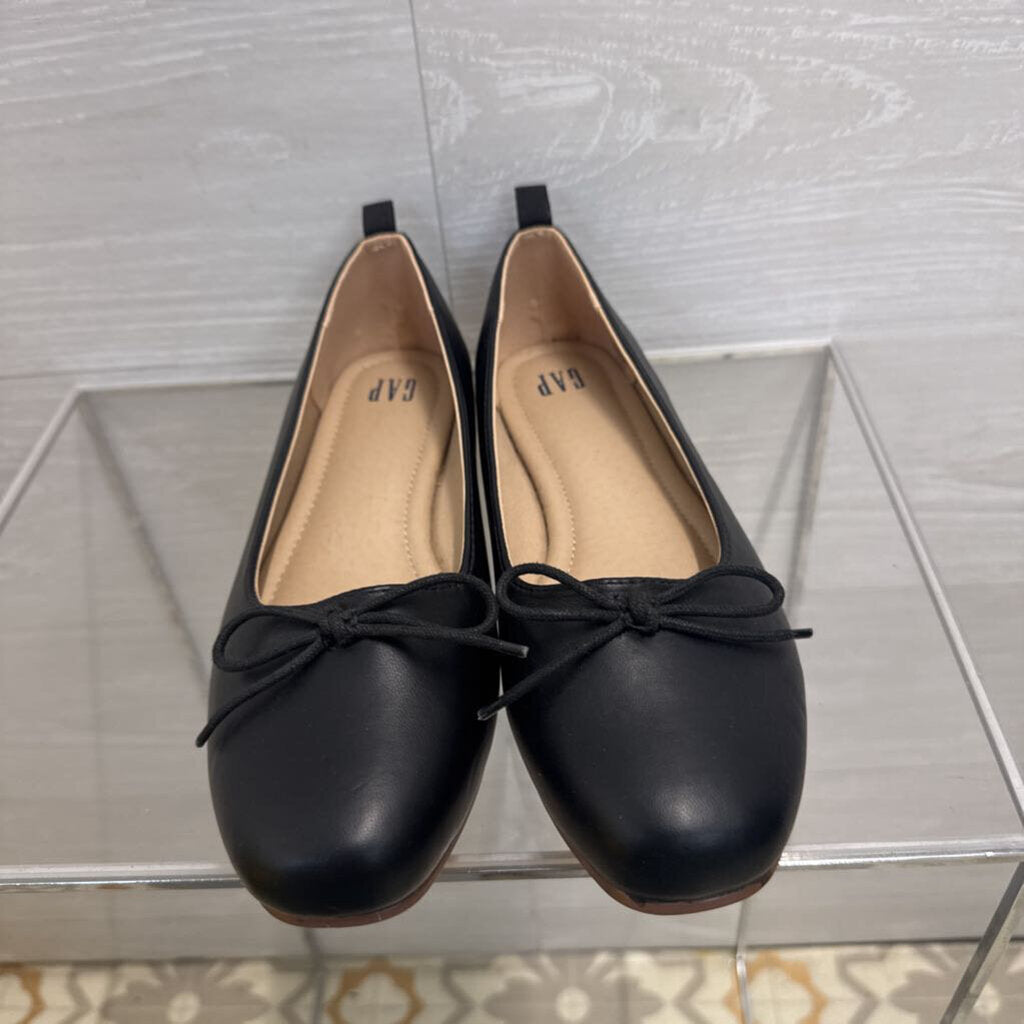 Gap Black Leather Slip On Ballet Flats 9