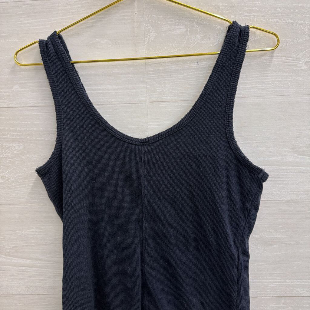 Free People Blue Embroidered Tank Top Large