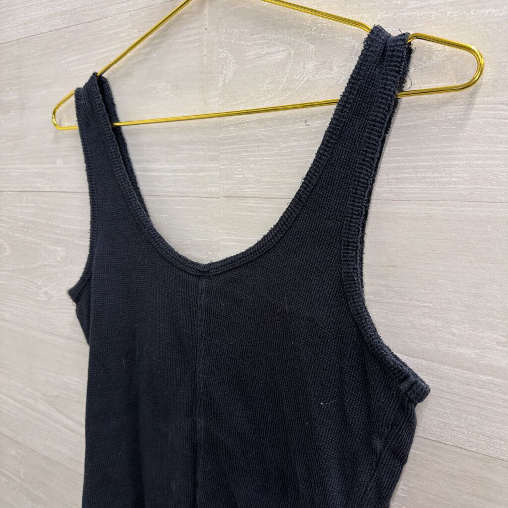 Free People Blue Embroidered Tank Top Large