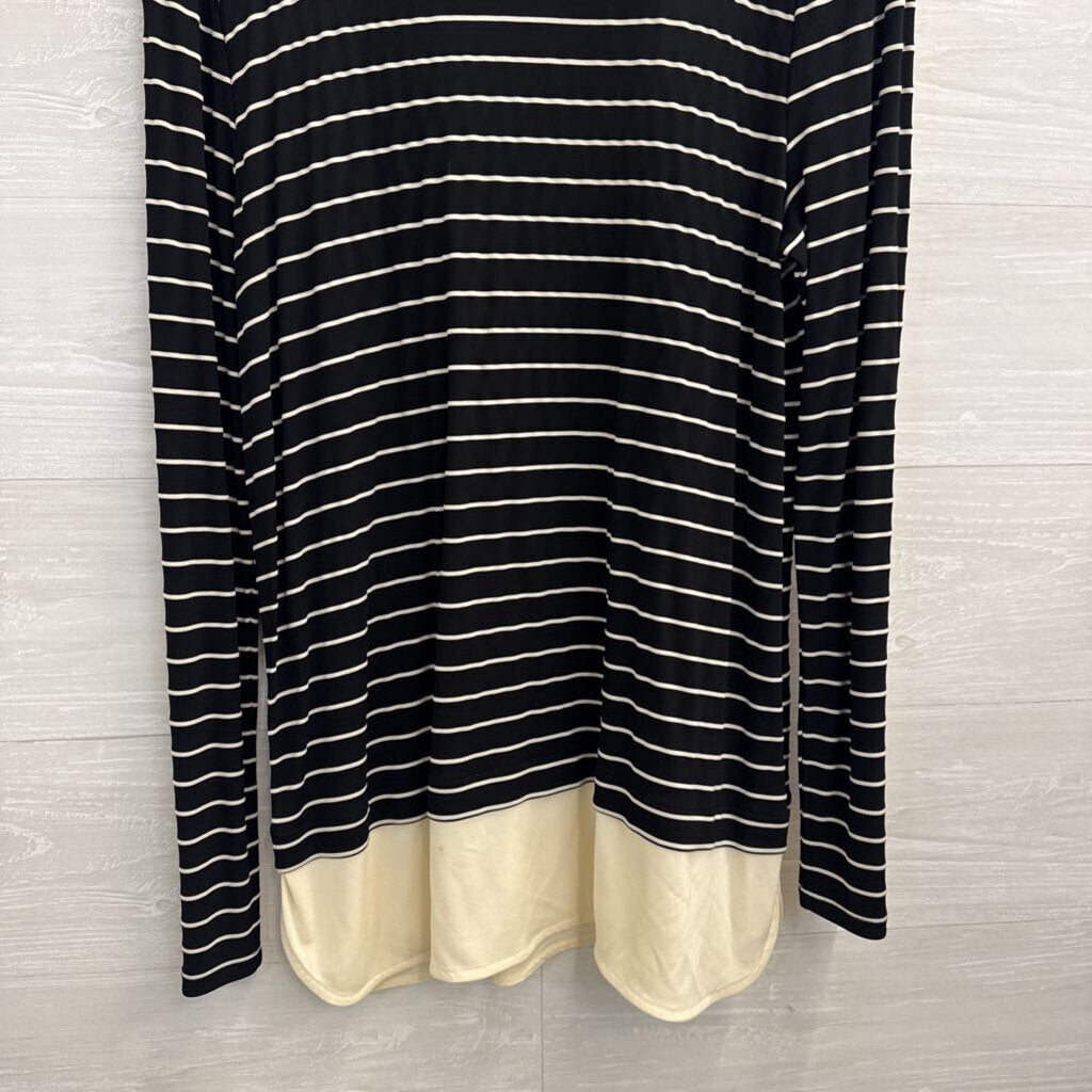 Ralph Lauren Black/ White Striped Long Sleeve Top Extra Large