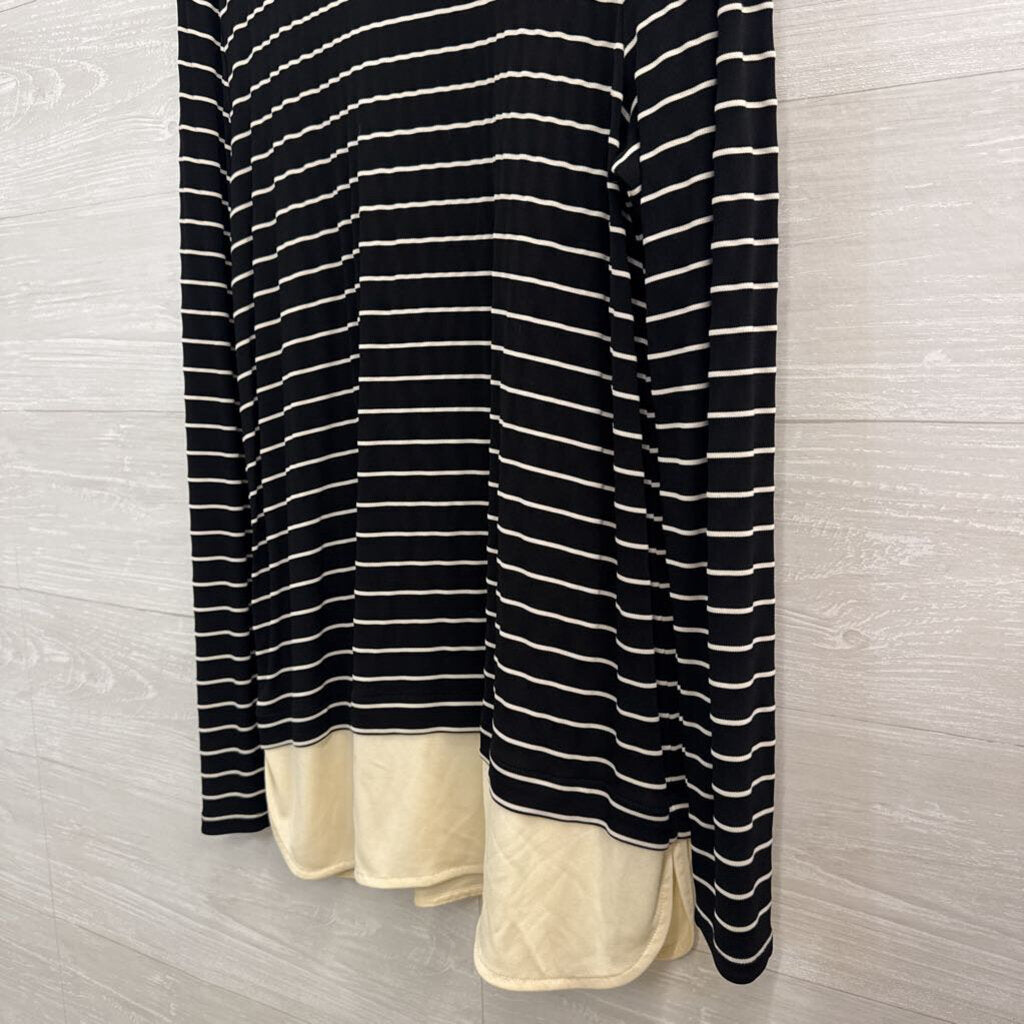 Ralph Lauren Black/ White Striped Long Sleeve Top Extra Large