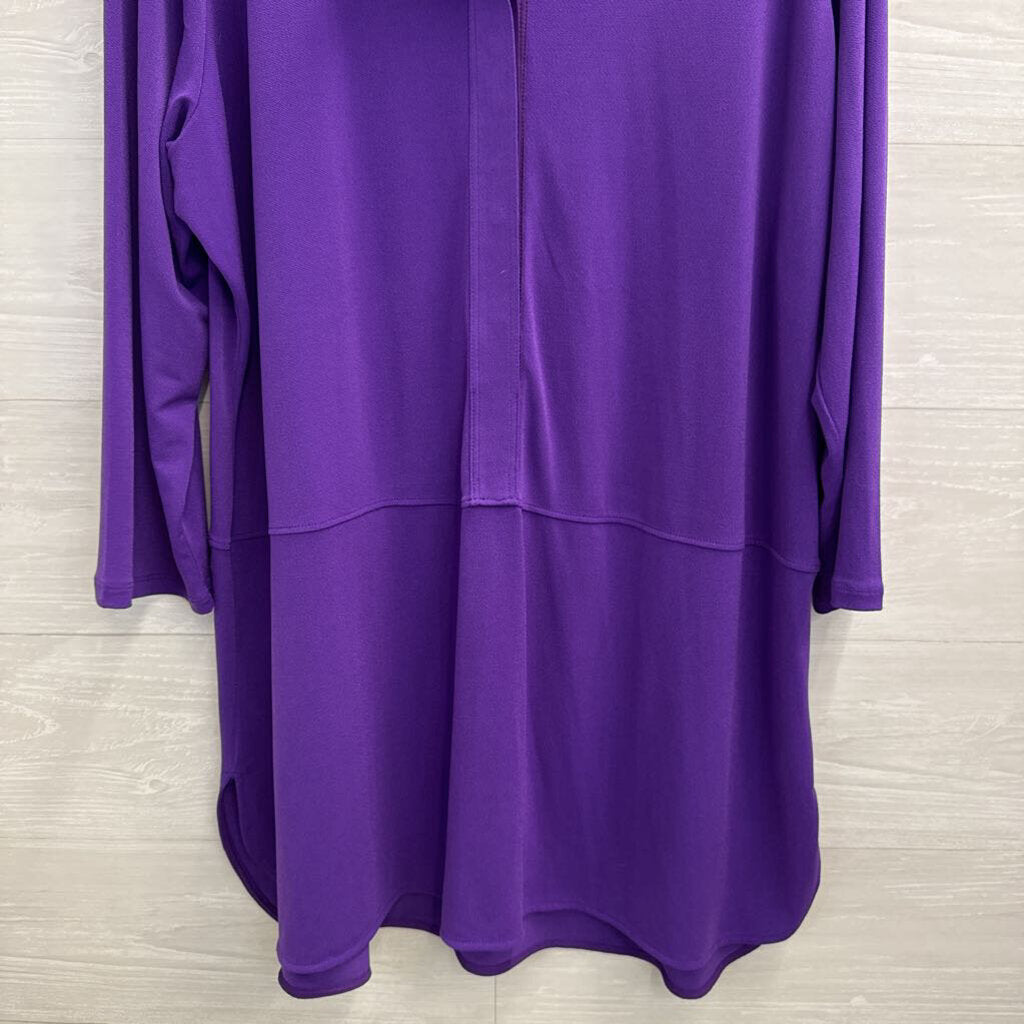 Ralph Lauren Purple Long Sleeve Button Front Top 3X