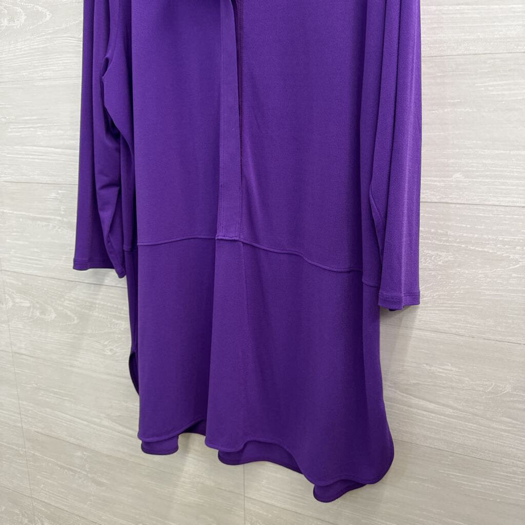 Ralph Lauren Purple Long Sleeve Button Front Top 3X