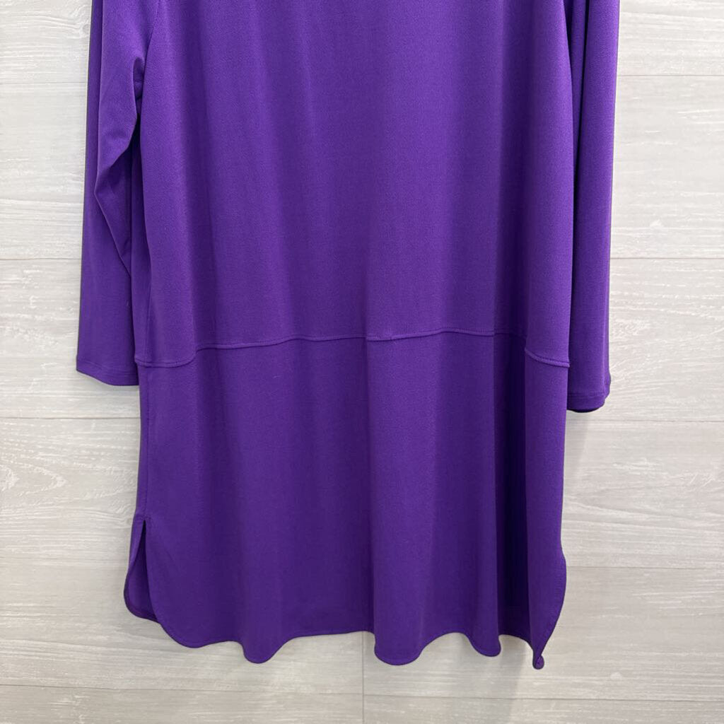 Ralph Lauren Purple Long Sleeve Button Front Top 3X