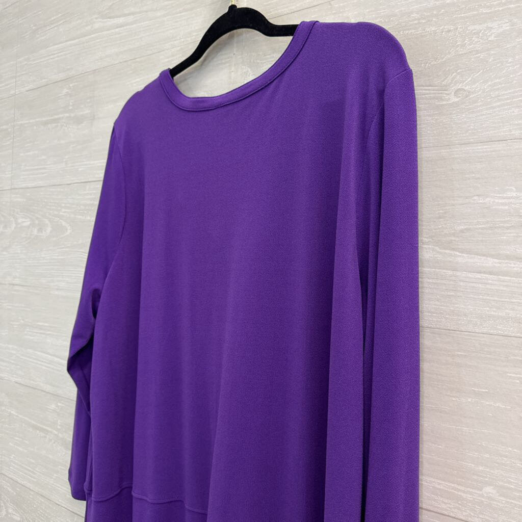 Ralph Lauren Purple Long Sleeve Button Front Top 3X