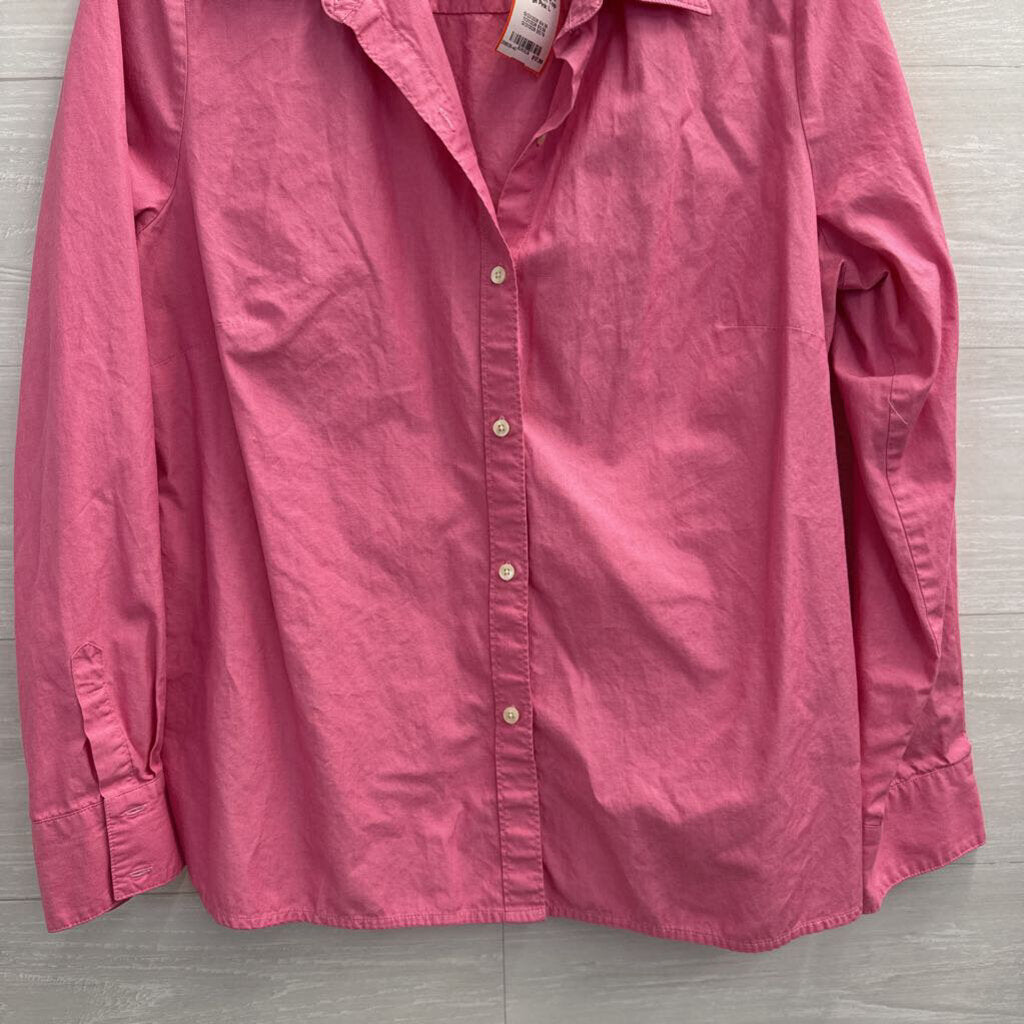 Gap Pink Long Sleeve Button Down Top Large