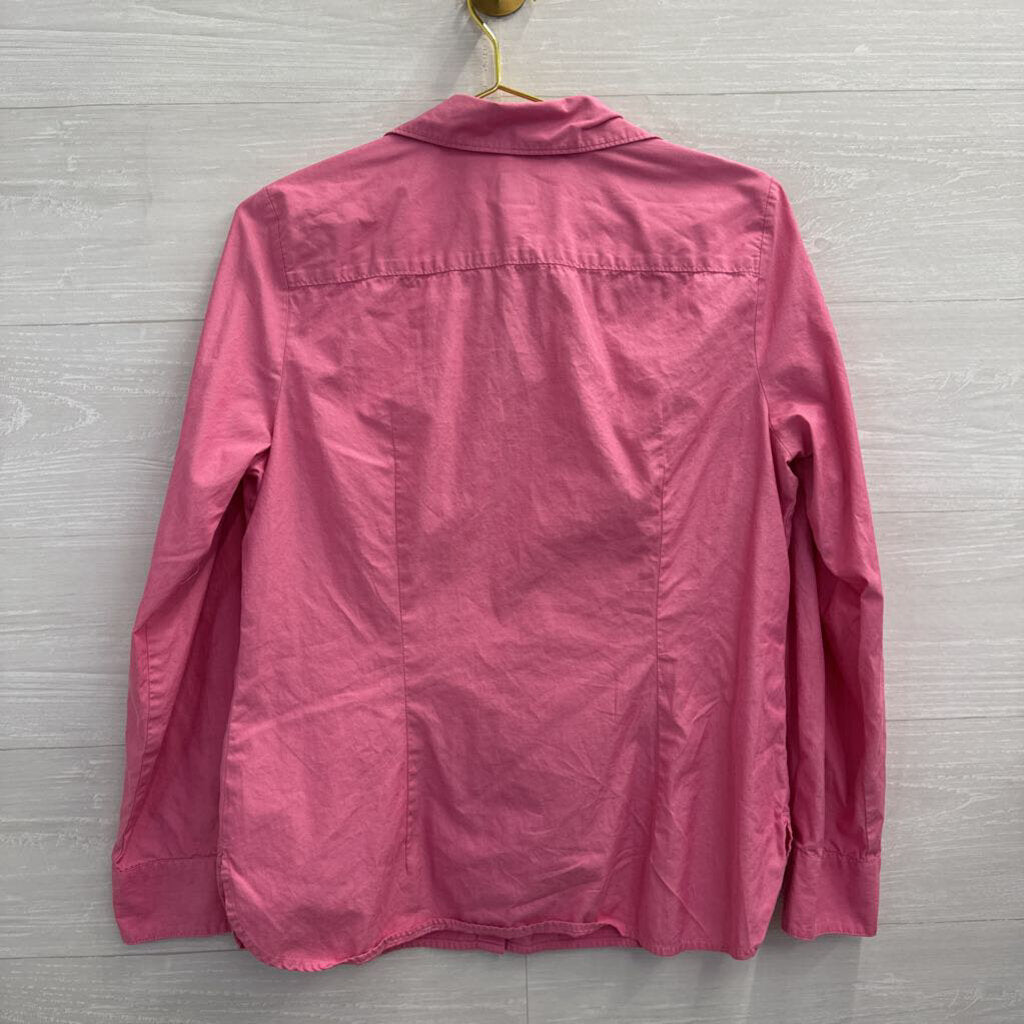 Gap Pink Long Sleeve Button Down Top Large