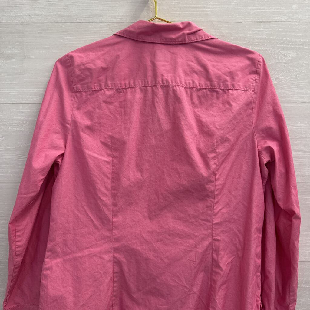 Gap Pink Long Sleeve Button Down Top Large