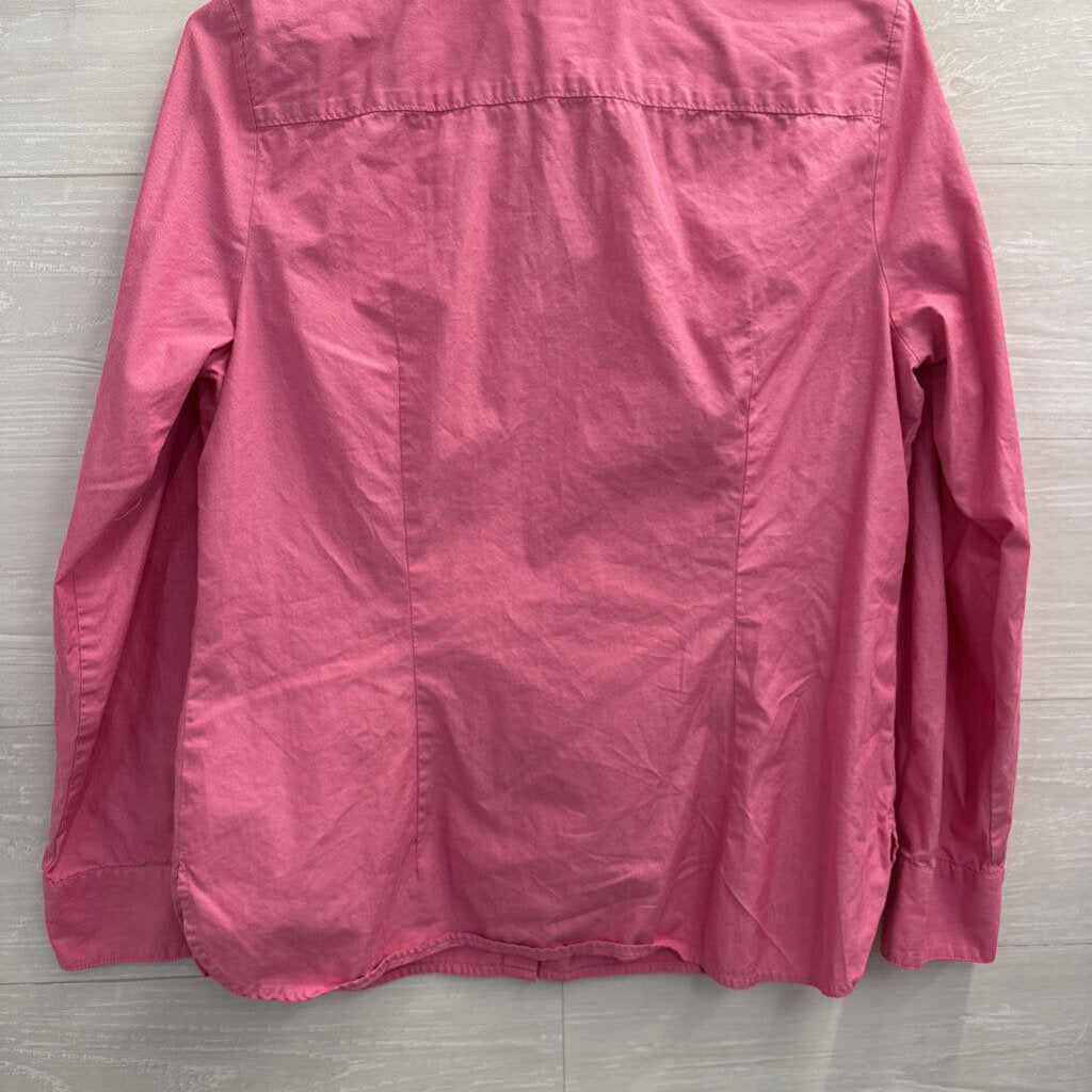 Gap Pink Long Sleeve Button Down Top Large