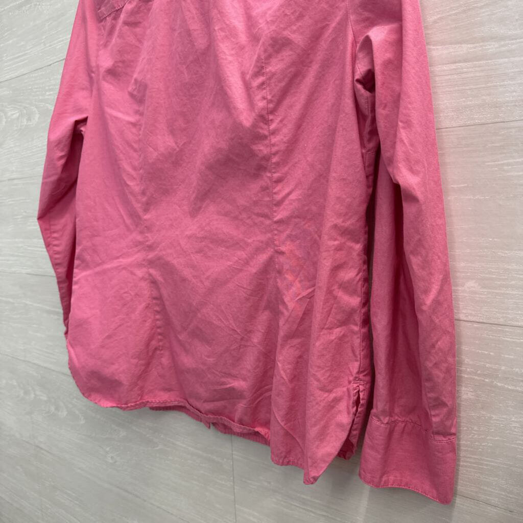 Gap Pink Long Sleeve Button Down Top Large