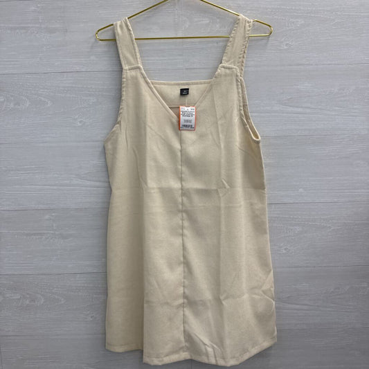 Beige Corduroy Jumper Dress Extra Small