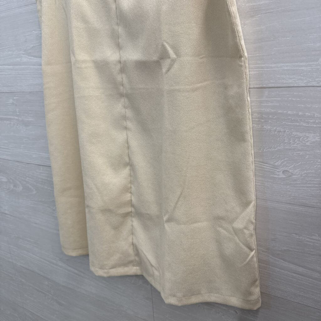 Beige Corduroy Jumper Dress Extra Small