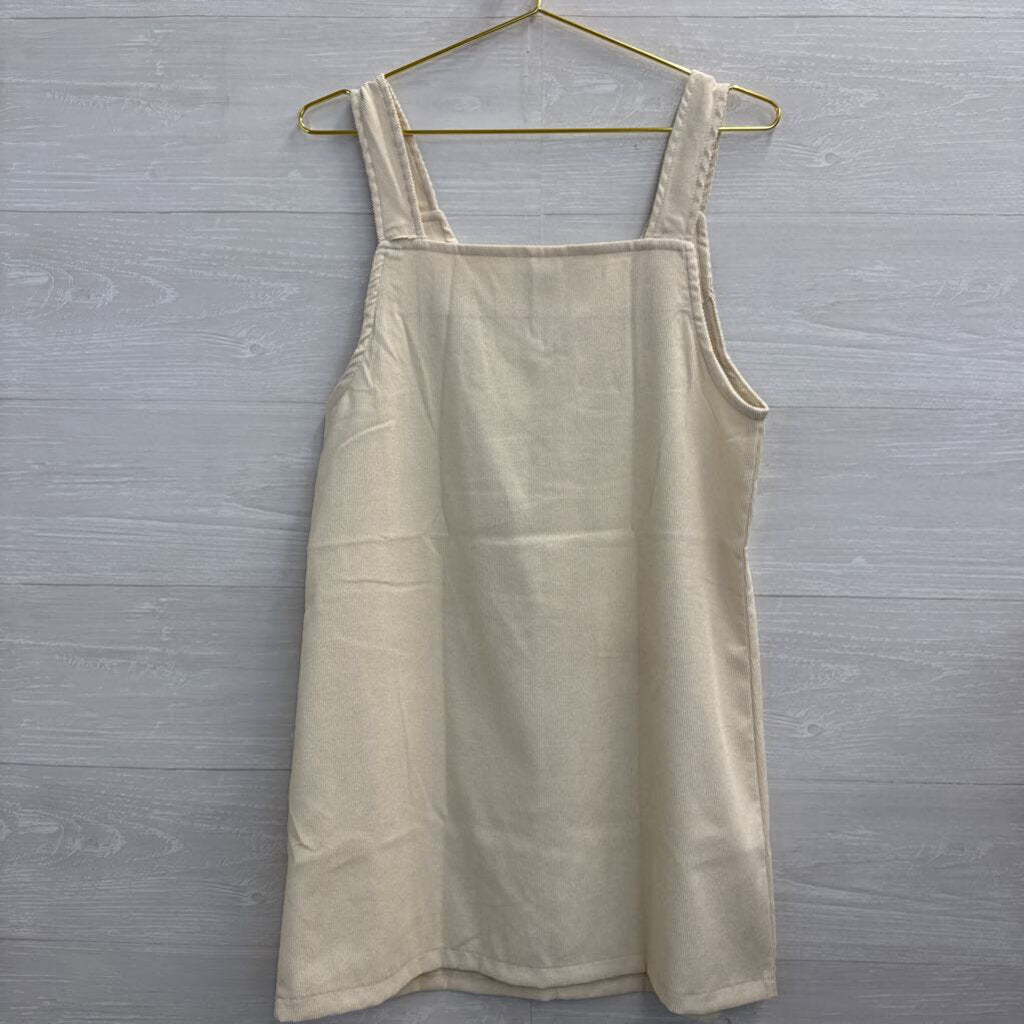 Beige Corduroy Jumper Dress Extra Small