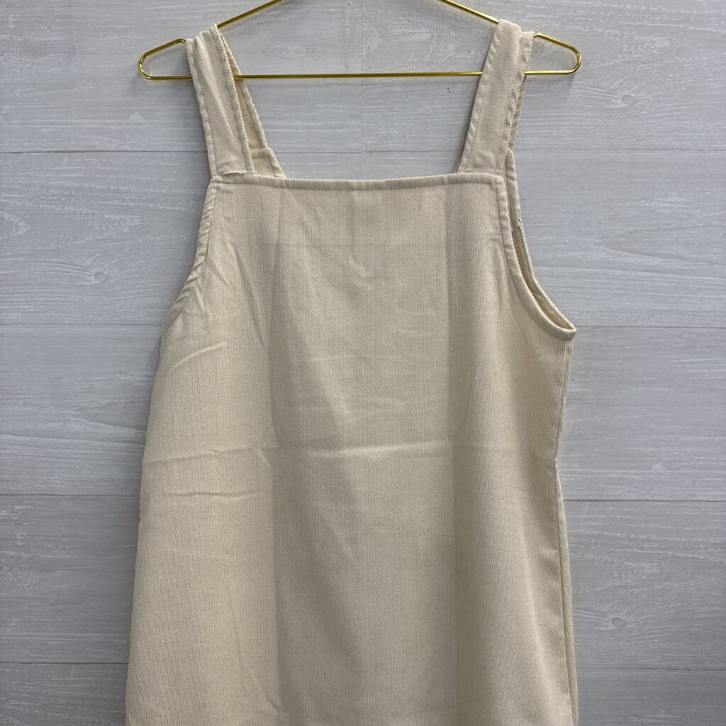 Beige Corduroy Jumper Dress Extra Small