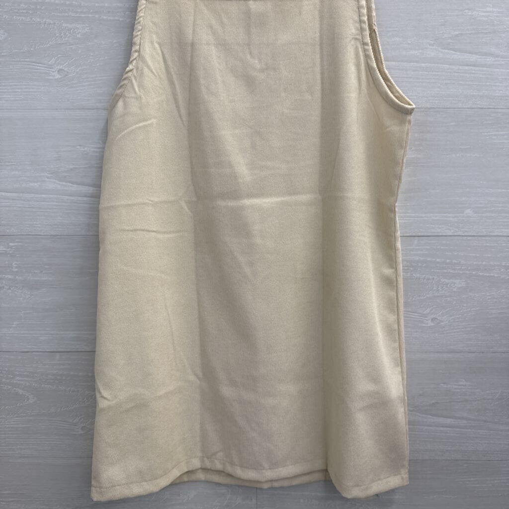 Beige Corduroy Jumper Dress Extra Small